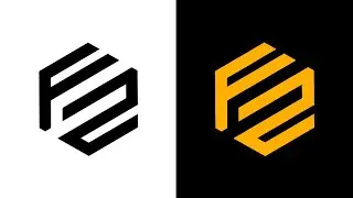 F Z Logo Design Idea using Mobile phone
