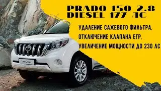 Toyota Prado 150 2.8d 177лс AT 2015: удаление сажевого фильтра, отключение ЕГР, увеличение мощности