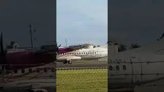 Caribbean Airlines ATR 72-600 takeoff from Tobago