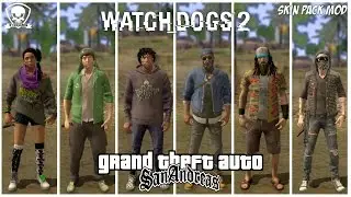 GTA San Andreas - Watch Dogs 2 Skin Pack Mod