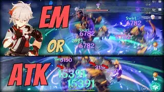 Kazuha Build Comparison - Full EM vs. Ability Damage in Mono-Electro & EC | Genshin Impact 1.6