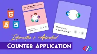 Interactive Animated Counter App using HTML CSS & JS