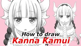 How to draw Kanna Kamui | Miss Kobayashi's Dragon Maid | Step by step Tutorial Part 2