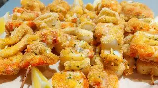 SPIEDINI DI PESCE  al  Forno ❗🍤 Gamberi e Totani