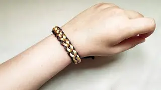 Making wheat design friendship bracelet with satin thread! / See and make for your friends!