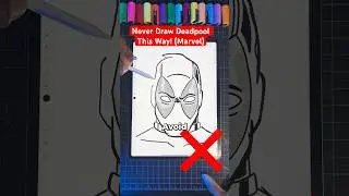 How to Draw Deadpool (the Right Way) 😍 #art #shorts #deadpool