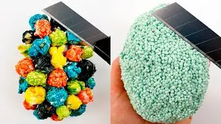 Soap Carving ASMR - Squishy Glitter Foam & Popcorn Soap Cubes - Relaxing Soap Sounds ASMR P053