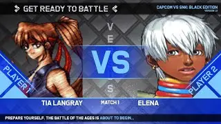 M.U.G.E.N.  Tia Langray (Breakers) Vs Elena (Street Fighter III)
