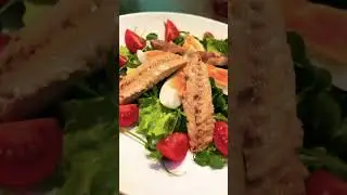 Fish salad 🥗 Only 450 calories #delicious #food #healthy #body