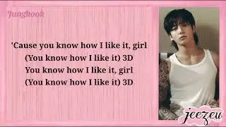 3D - JUNGKOOK (ft. Jack Harlow) Easy Lyrics