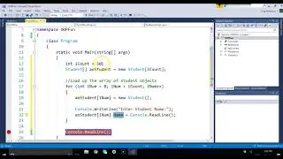 IS303 C# OOP #2 Array of Objects