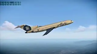 X-Plane 11 - FlyJSim 727 from Anchorage to Juneau