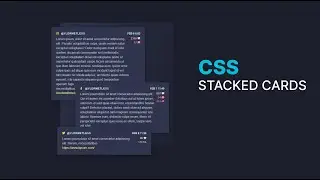 Awesome Stacked Cards With CSS