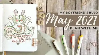 Plan With Me || My boyfriend's May 2021 Bullet Journal Setup