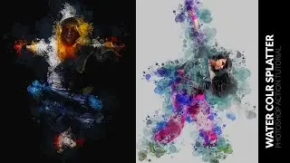 Water Color Splatter Photoshop Action tutorial