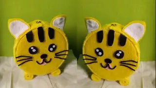 cara membuat celengan bentuk kucing dari barang bekas #craft #celengan