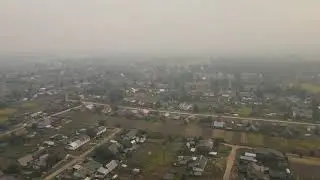 Село в дыму