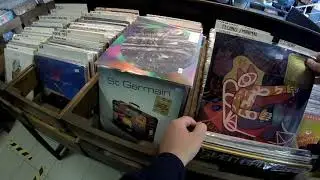 Vinyl Record Digging. Vinyl Stock.
