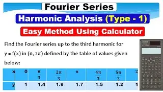 MA25C02 | MA3351| Harmonic Analysis in Fourier Series |Type -1 | Harmonic Analysis using calculator