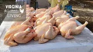 Family Processes Meat Chickens with Minimal Equipment