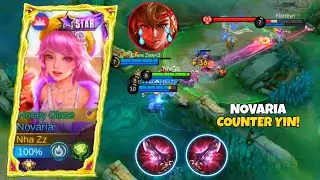NOVARIA HOW TO COUNTER YIN JUNGLER!! NOVARIA BEST BUILD + SPELL COUNTER YIN / MLBB