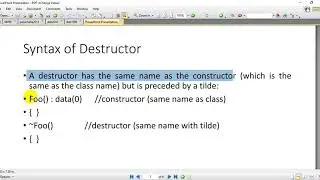 6-Destructor in OOP using C++