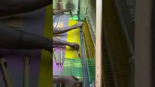 watch How Kanchipuram kancha pattu saree || wave || special gold saree maing video #shorts