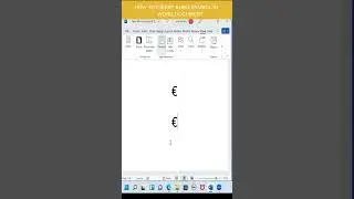 How to insert Euro Symbol in Word Document | 