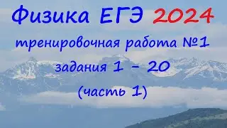 ЕГЭ Физика 2024 Статград Тренировочная работа 1 от 18.10.2023 Разбор первой части (задания 1 - 20)