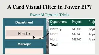 How to Create A Card Visual Filter in Power BI - Workaround ;)