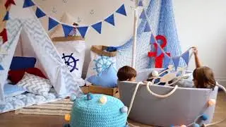 Детский вигвам Blue Zigzag от VamVigvam