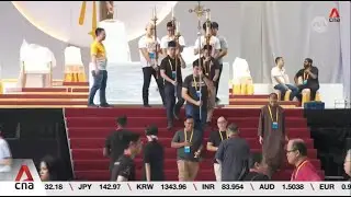 Preparations in full swing ahead of Pope Francis' arrival in Singapore tomorrow