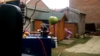 20kv 50uF high voltage capacitor Slow Mo Apple explosion