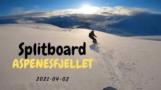 2021-04-02 - Splitboard trip to Aspenesfjellet in Langfjorden
