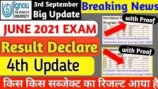 ignou result update 2021|ignou June/Aug 2021 exam result 4th update declare|ignou result