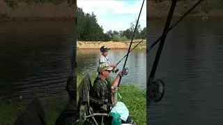Дуплет из карасей. Мешают клюнуть толстолобу  #fishing #рыбалка #fishingmethod #рыбалка #рыбаки #top