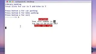 Python text parking program