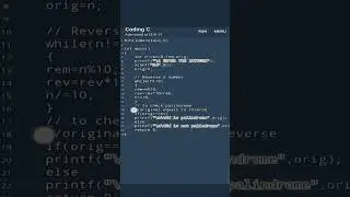 palindrome program in c. 