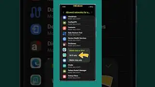 How to limit Apps to use WI-FI only | Samsung