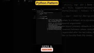 Create Python Pattern using loops.