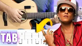 HOW TO PLAY TREASURE - Bruno Mars | Fingerstyle GUITAR (Tutorial TAB)