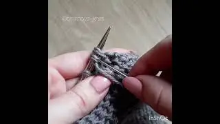 Закрытие иглой петель платочной вязки.