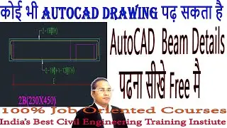 How to Read Beam Reinforcement Details in AutoCAD I Civil Engineers Training Institute