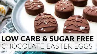 Low Carb Chocolate Mini Easter Egg Recipe / Peanut Butter & Hazelnut Butter Easter Eggs / Sugar-Free