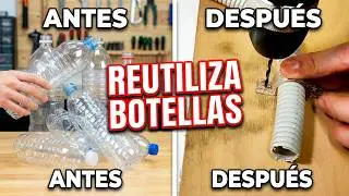 Cómo Hacer un Soporte para Tubo Corrugado y Cables | Reciclaje de Botellas
