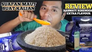 SUAPAN FULL || REVIEW || MAKAN BERAS MENTAH DI COBEK PAKEK CENTONG NASI || ASMR RAW RICE EATING