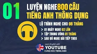 Luyện nghe 800 câu tiếng Anh thông dụng - Bài 01 | 1 ngày nghe 2 lần, tập trong 1 tháng