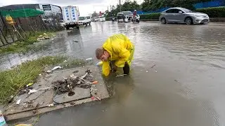 Extreme Flood Drain Cleaning Restores the Street