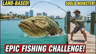 MONSTER CATCH! Giant Goliath Grouper Caught From Land In Florida