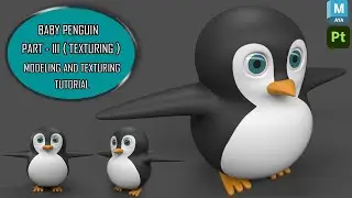 How to Texture Cute Baby Penguin 3D Model (Part - 3) | Substance Painter Tutorial | #3d #texturing